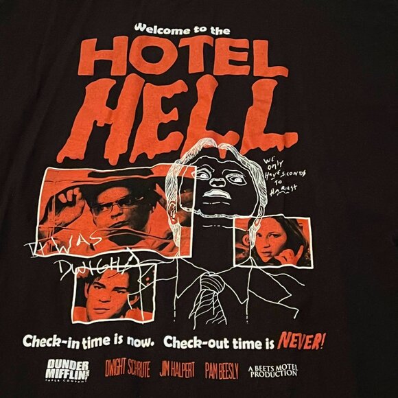 The Office Hotel Hell Dwight Schrute XL T-Shirt - Picture 2 of 3